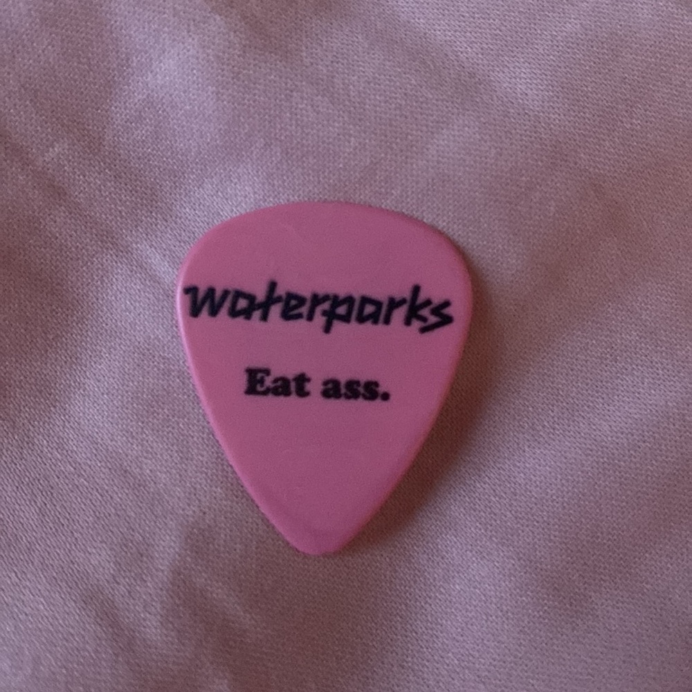 Waterparks awsten knight guitar pick “eat ass”